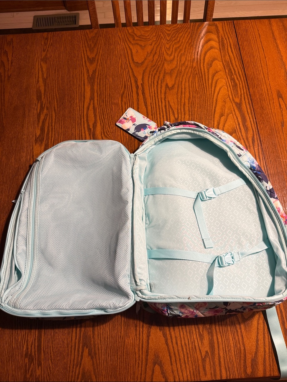 Vera Bradley Quilted Backpack in Pastel Multi Floral - Picture 3 of 8